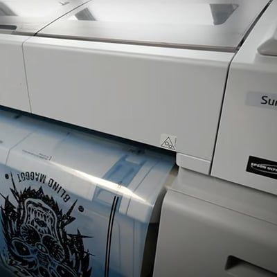 Film positives shown being printed from an Epson printer